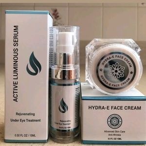 Active Luminous Serum & Hydra-e Face Cream NIB